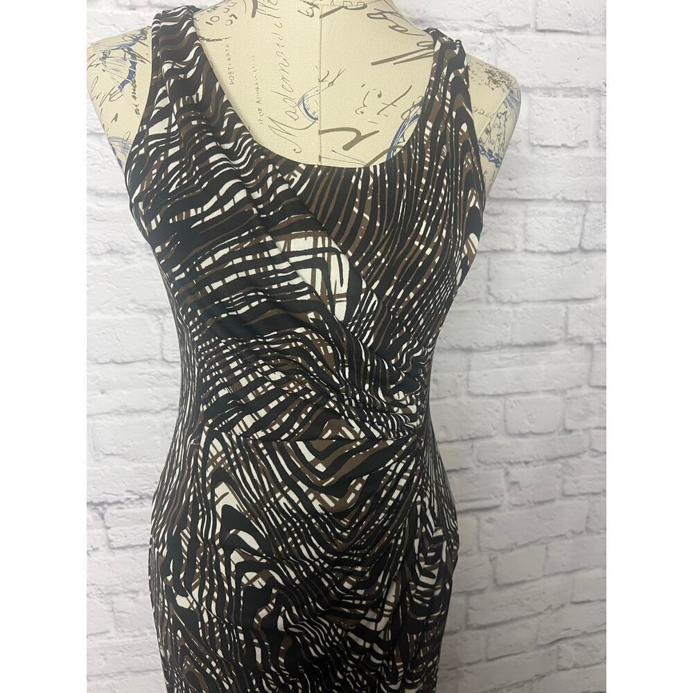 Kenneth Cole Petite Printed Faux Wrap Dress Size 8P - Picture 7 of 7